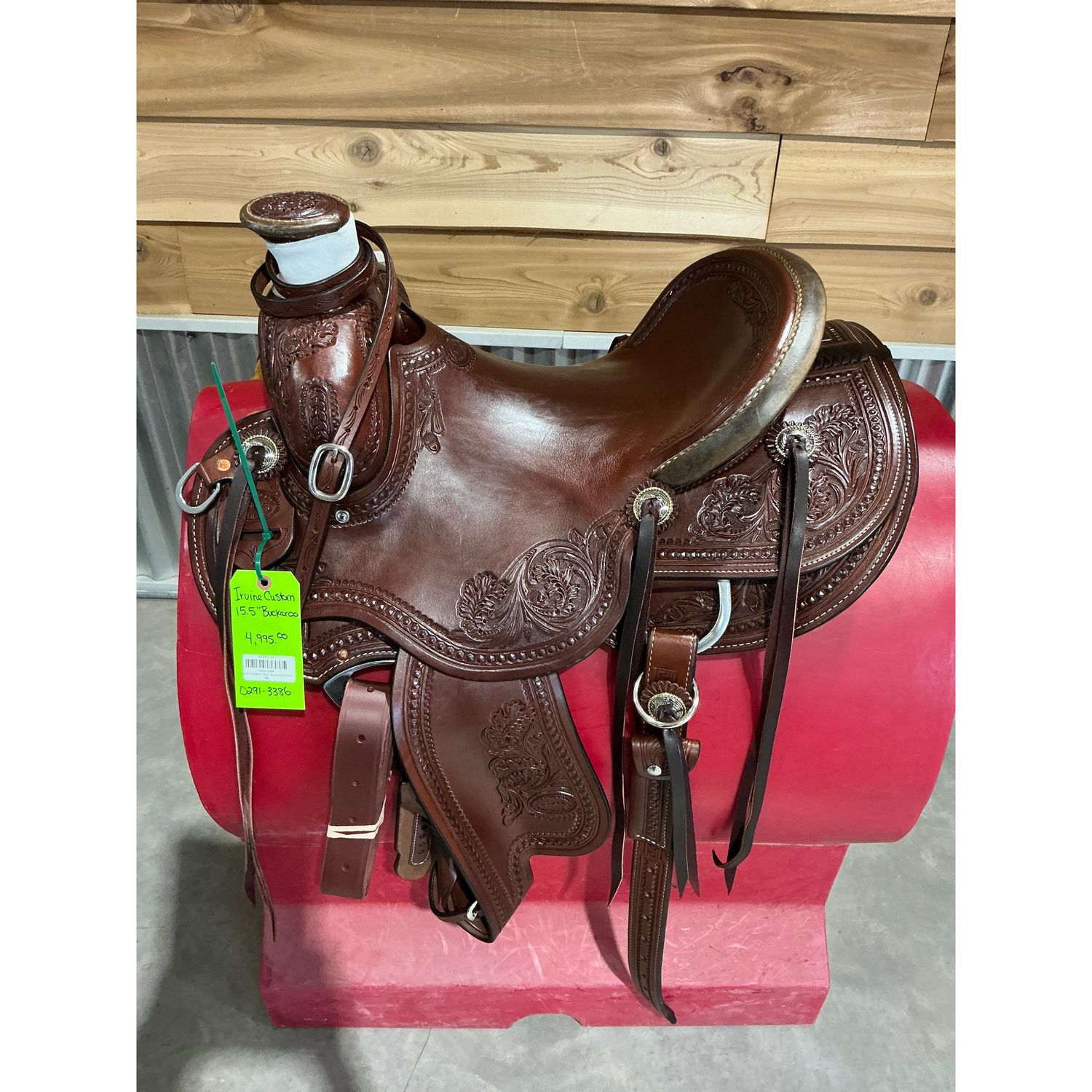 Irvine Custom 15.5" Buckaroo Saddle - 0291-3386