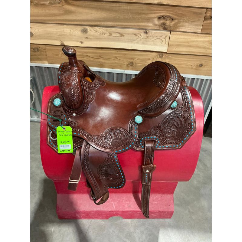 Irvine Custom 15.5" Cowhorse Saddle - 0289-3392