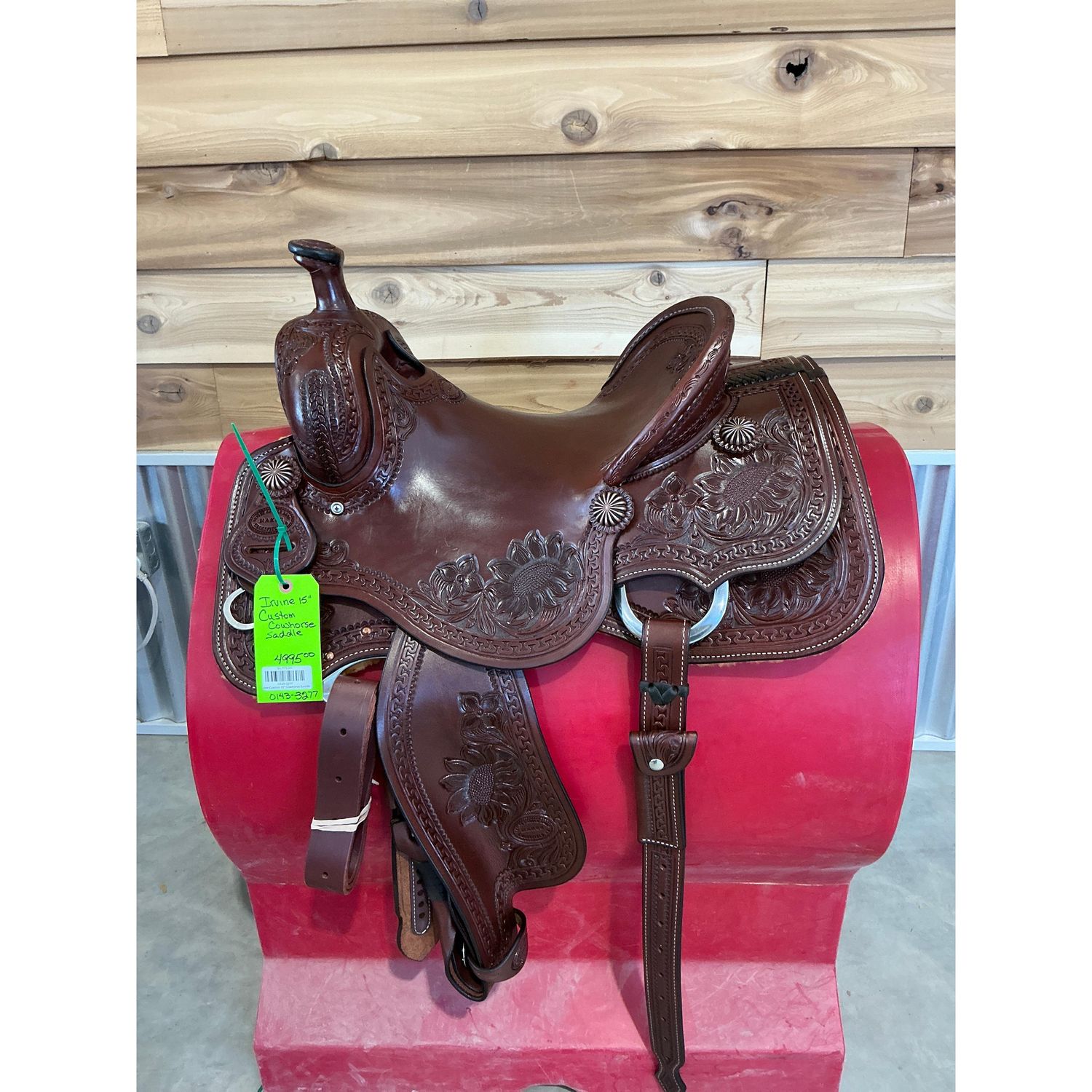 Irvine Custom 15" Cowhorse Saddle - 0143-3277