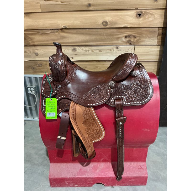 R.Ruelas Custom 16" Cowhorse Saddle - 0143-3068