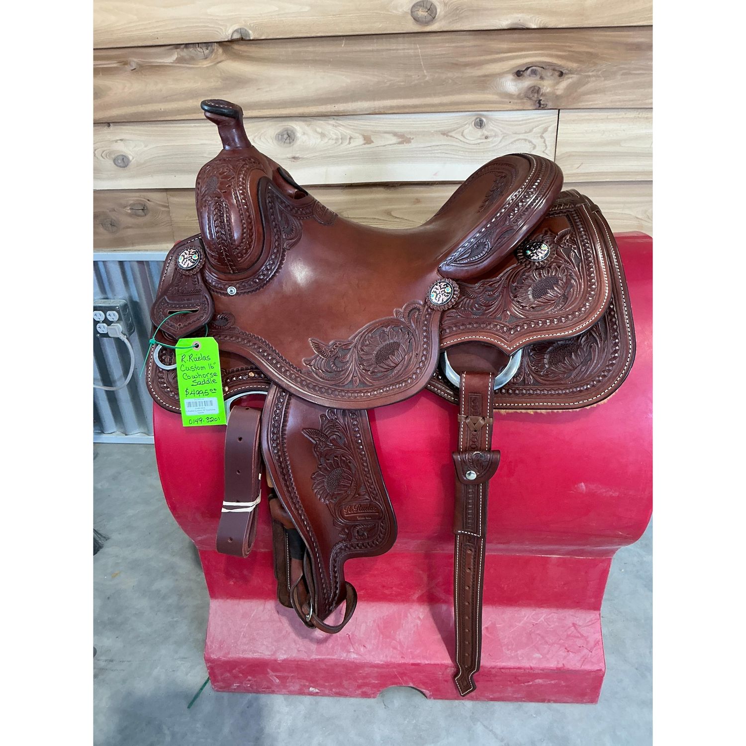 R.Ruelas Custom 16" Cowhorse Saddle - 0149-3201