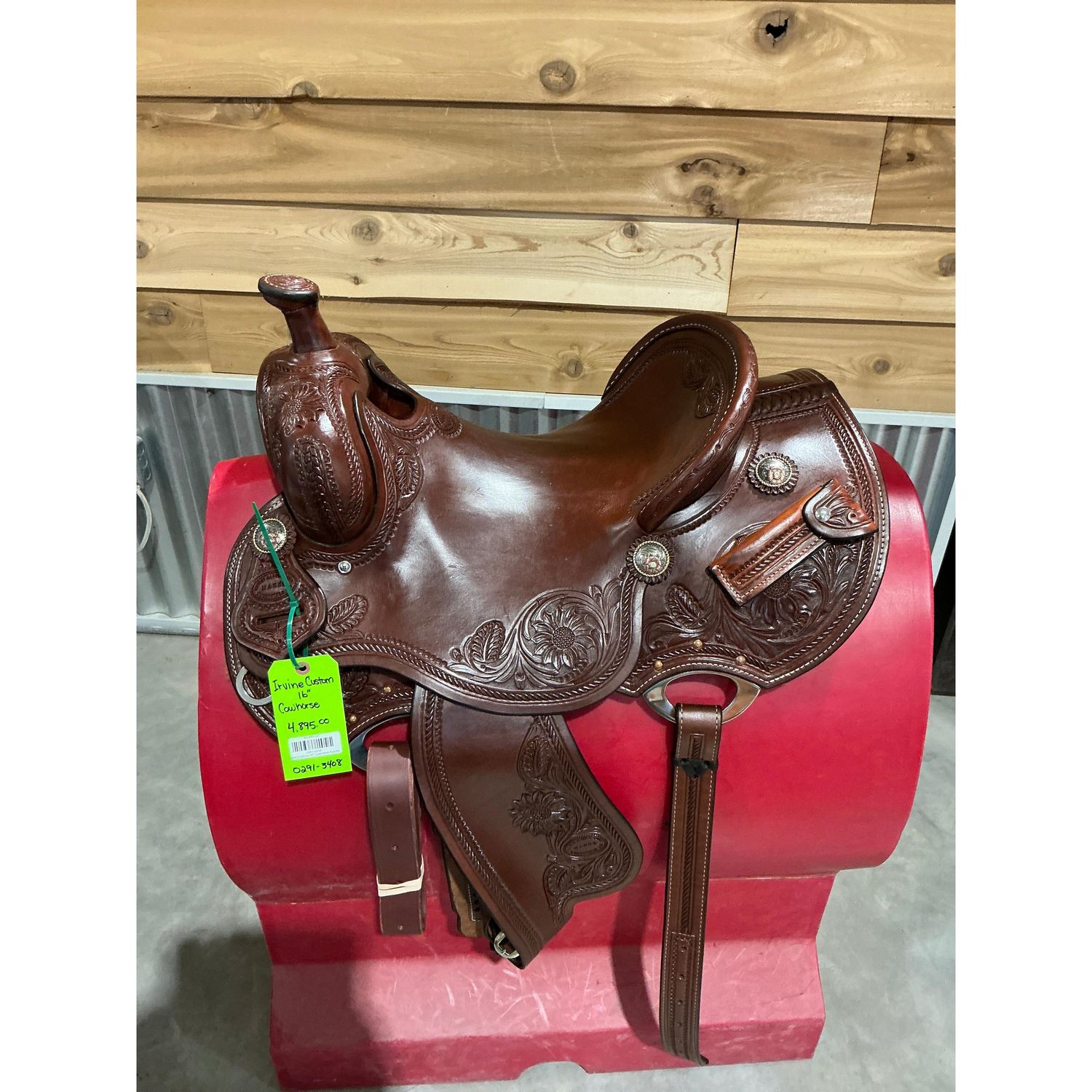 Irvine Custom 16" Cowhorse Saddle - 0291-3408