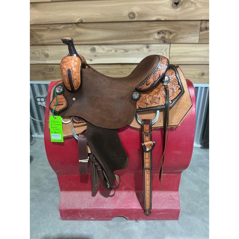 R. Ruelas Custom 16" Ranch Cutting Saddle - 0147-3158