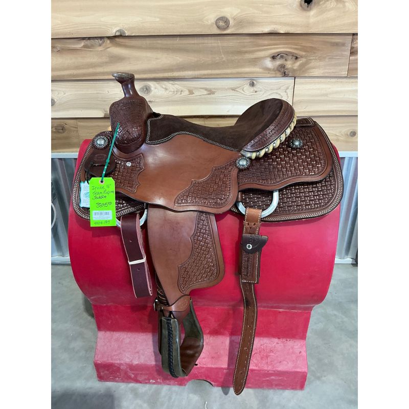 Irvine 16" Team Roping Saddle - Chocolate Padded Seat