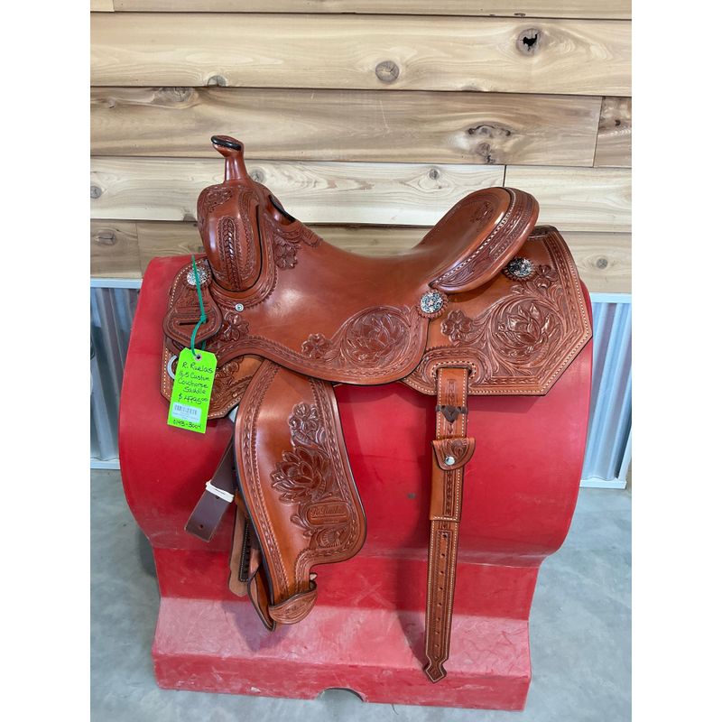 R.Ruelas Custom 16.5" Cowhorse Saddle - 0143-3004