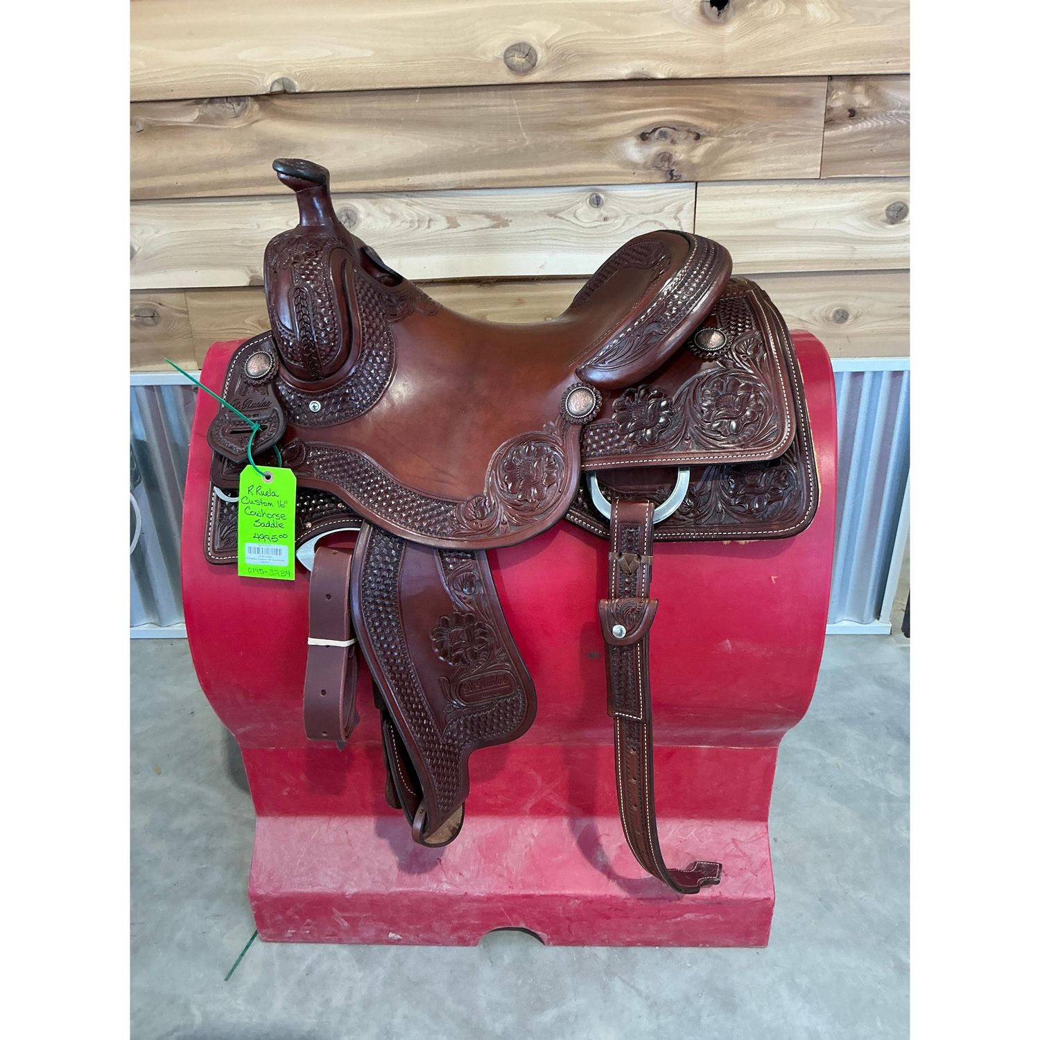 R.Ruelas Custom 16" Cowhorse Saddle - 0145-3234