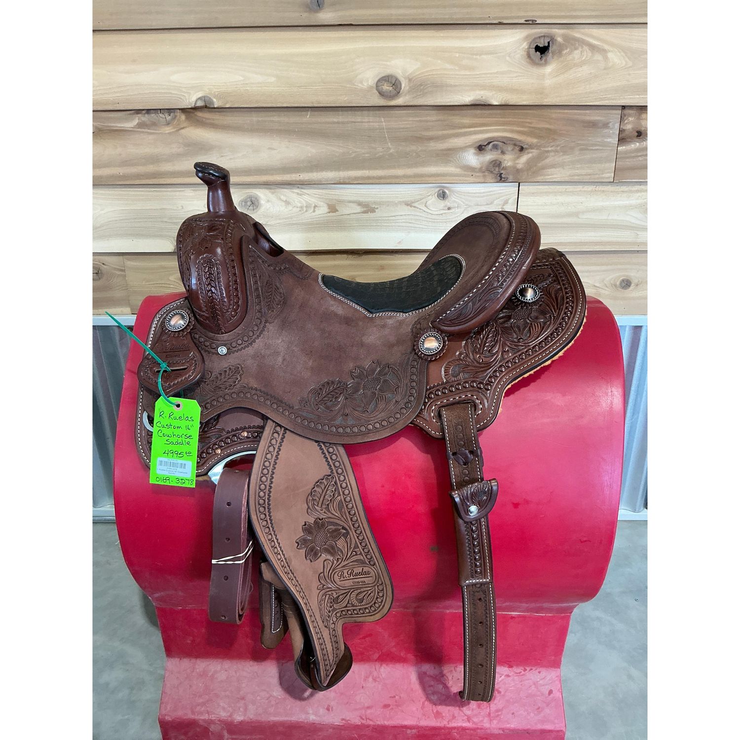 R. Ruelas Custom 16" Cowhorse Saddle - 0169-3278