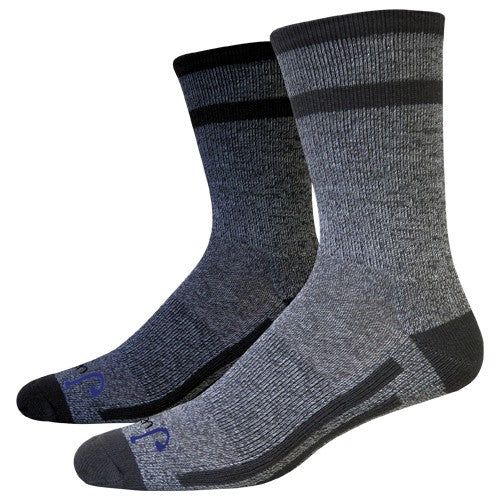 Justin Men's 2-Pack Just Dry Crew Socks - Marled Grey/Marled Black