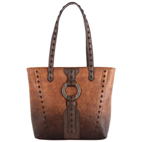 Justin Women's Whipstitch and Harness Tote - Brown