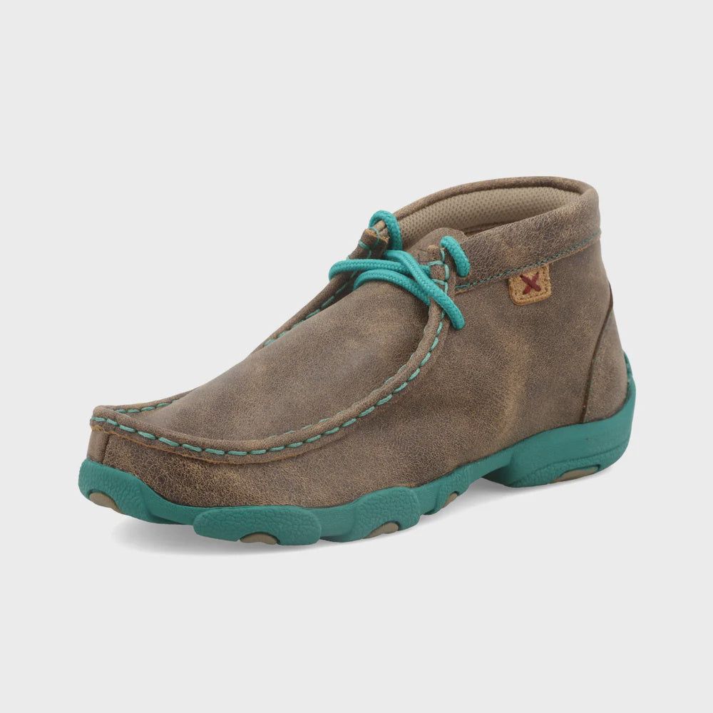 Kids Chukka Driving Moc - Bomber &amp; Turquoise