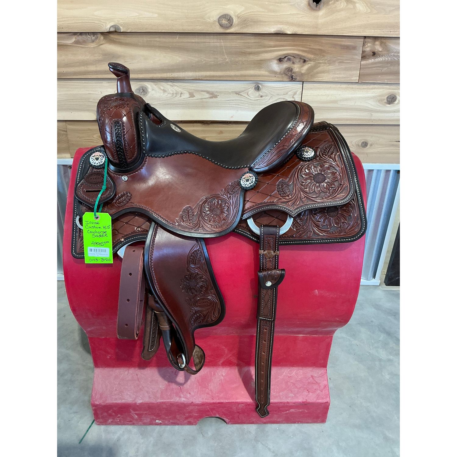 Irvine Custom 15.5" Cowhorse Saddle - 0143-3120