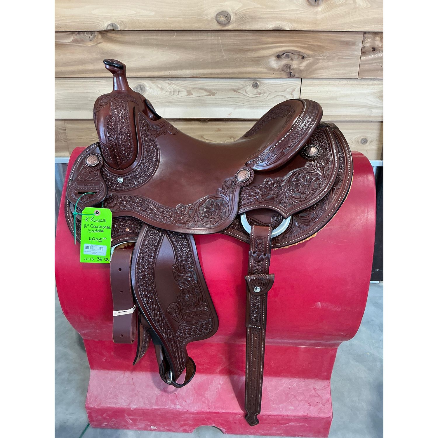 R.Ruelas Custom 16" Cowhorse Saddle - 0143-3272