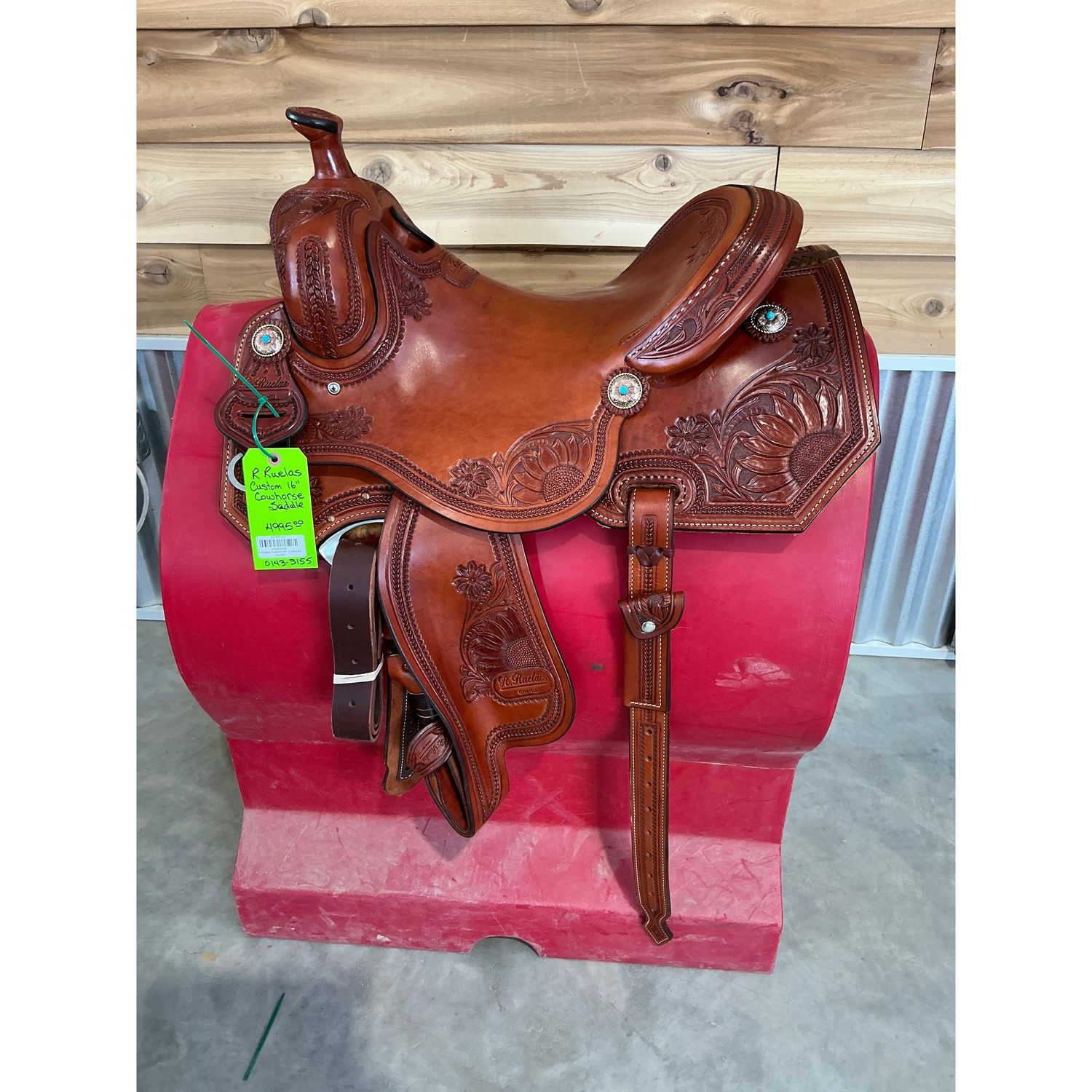 R.Ruelas Custom 16" Cowhorse Saddle - 0143-3155