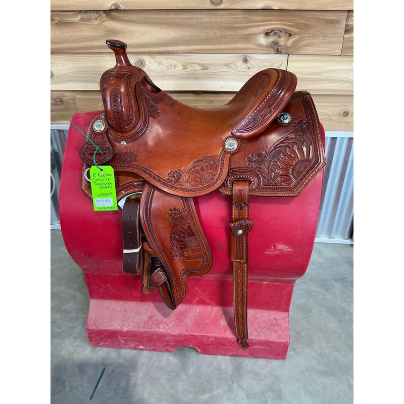 R.Ruelas Custom 16" Cowhorse Saddle - 0143-3155