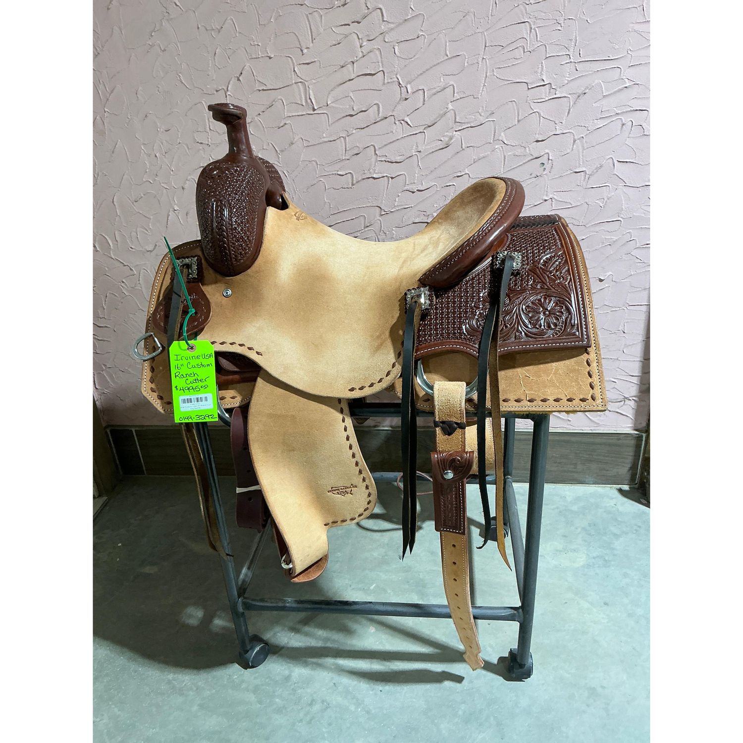 Irvine Custom USA 16" Ranch Cutting Saddle - 0149-3292