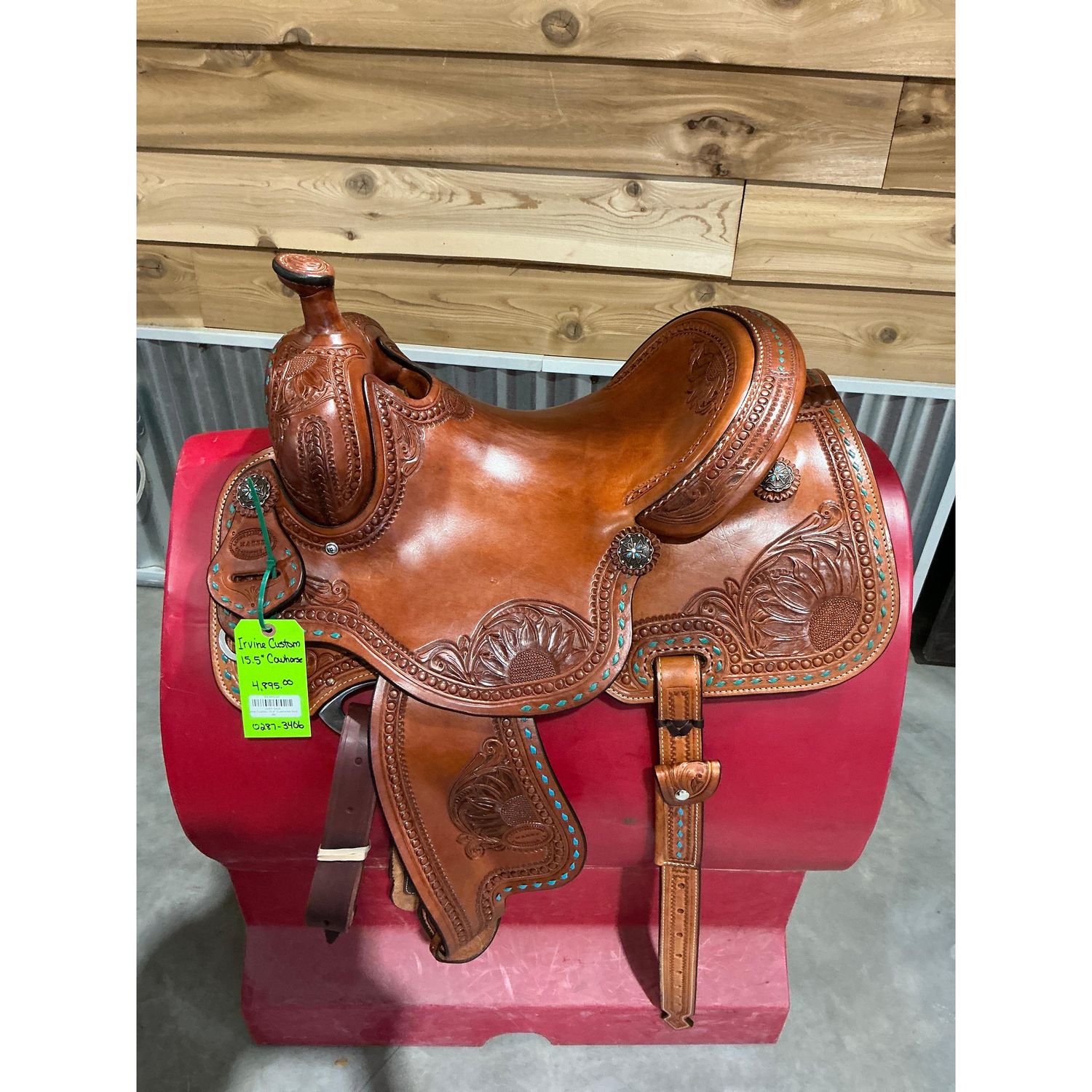 Irvine Custom 15.5" Cowhorse Saddle - 0287-3406