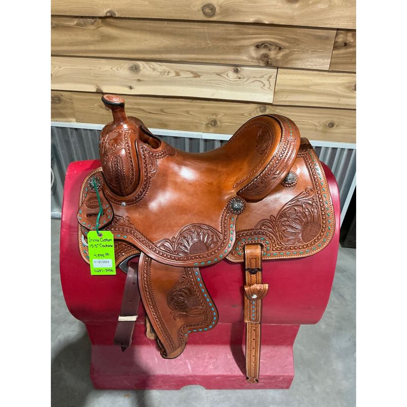 Irvine Custom 15.5" Cowhorse Saddle - 0287-3406