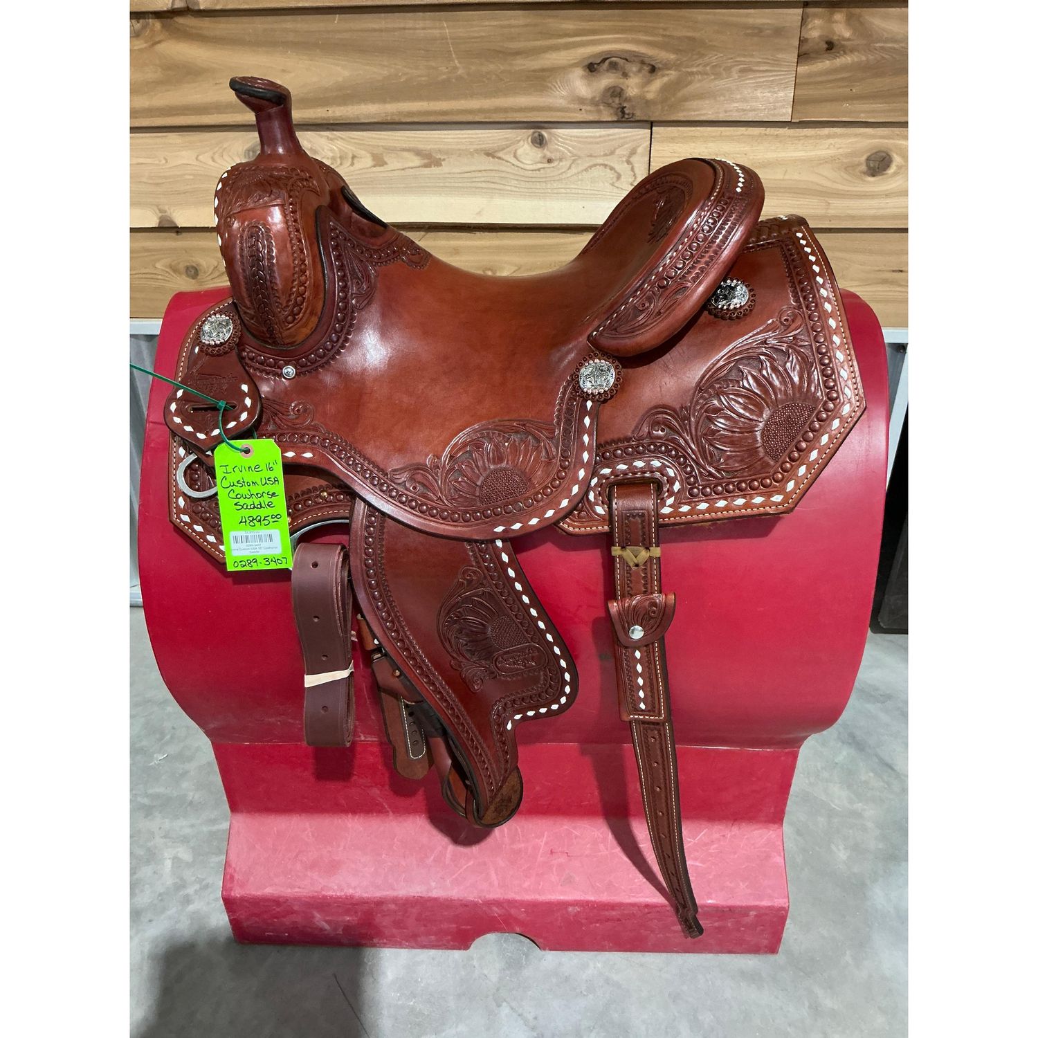 Irvine Custom USA 16" Cowhorse Saddle - 0289-3407