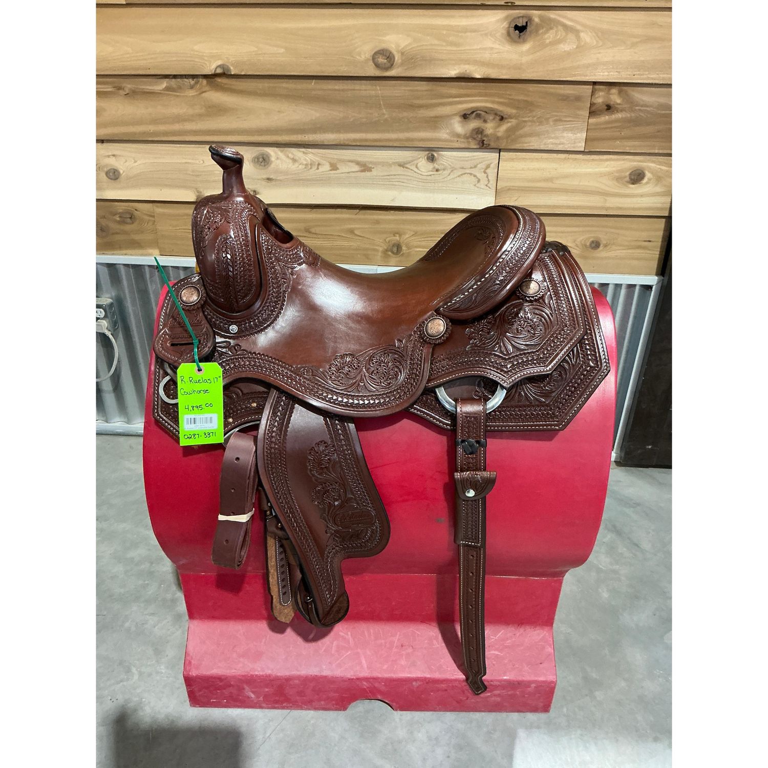 R. Ruelas 17" Cowhorse Saddle - 0287-3371