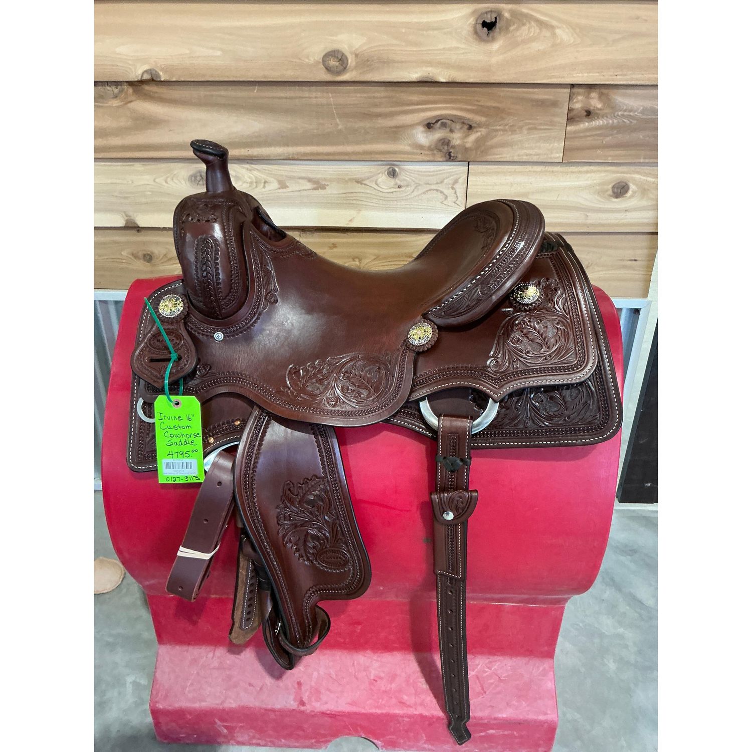 Irvine Custom 16" Cowhorse Saddle - 0127-3113
