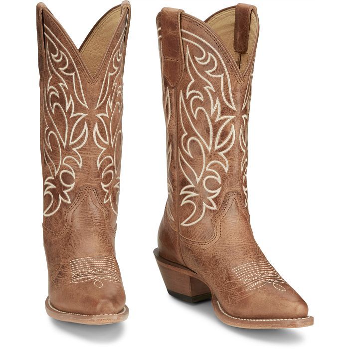 Justin Women's Josephine 12" Western Boot- Dusky Brown