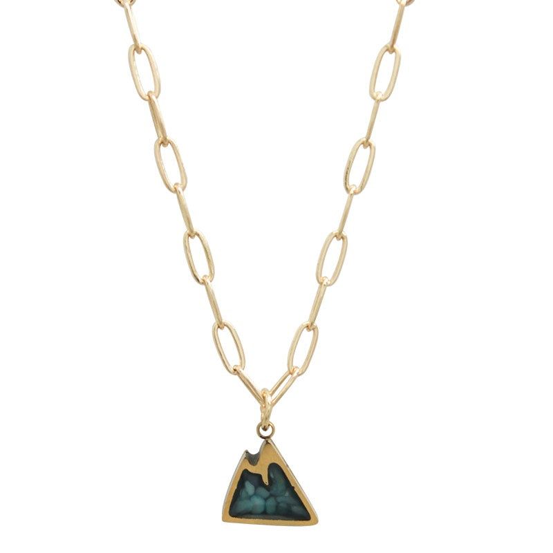 KC Mountain Stone Necklace- Green