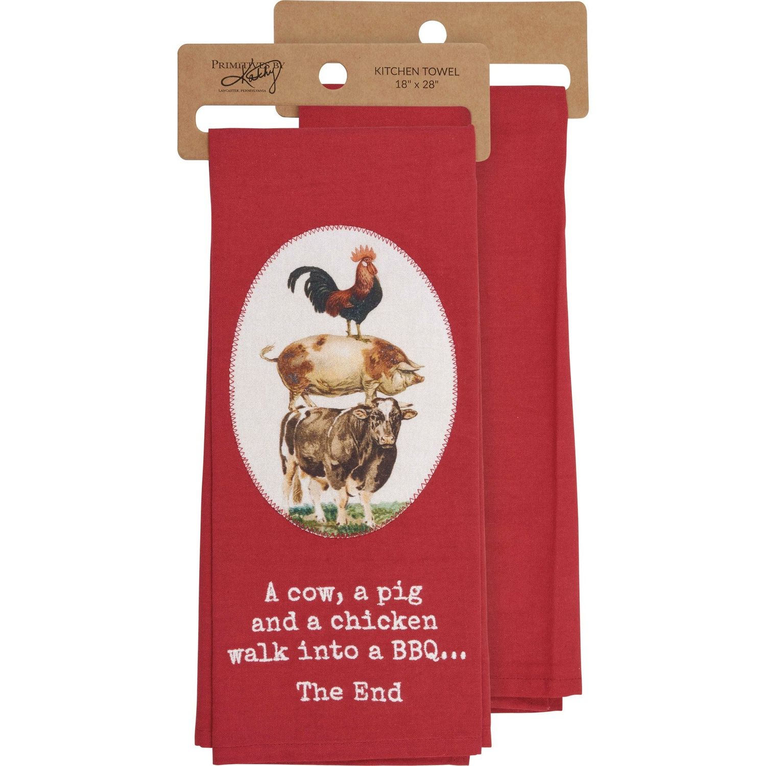 Kitchen Towel - A BBQ - Red