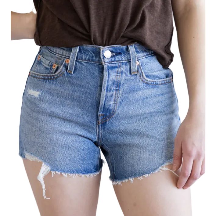 Levi Women's 501 Curve Denim Shorts- Medium Wash