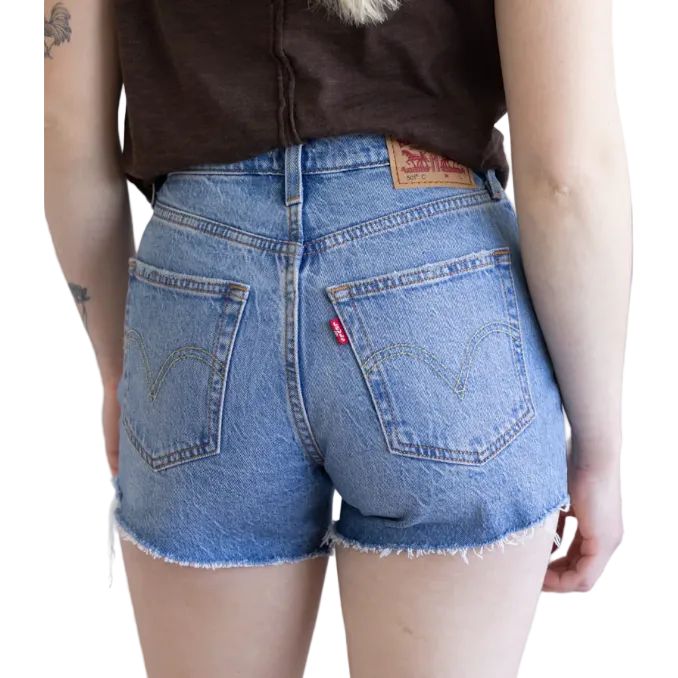 Levi Women's 501 Curve Denim Shorts- Medium Wash