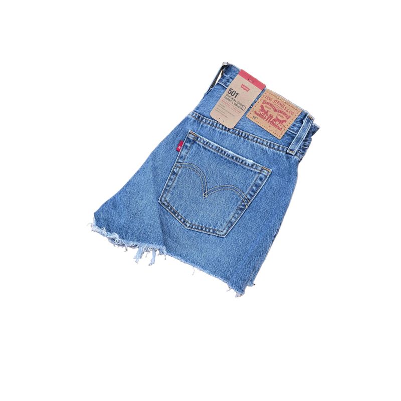 Levi Women's 501 Original Blow Big Horn Shorts - Medium Wash