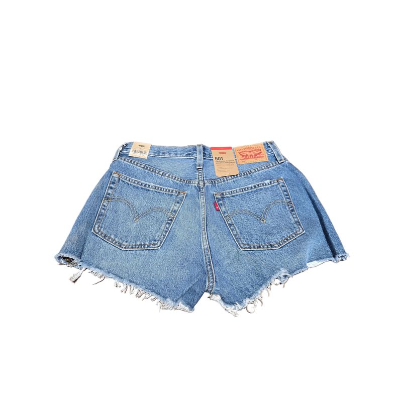 Levi Women's 501 Original Blow Big Horn Shorts - Medium Wash
