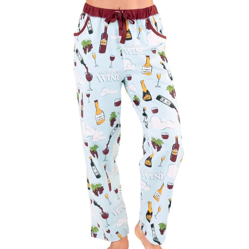 Lazy One Women's Cloud Wine Pajama Pant- Sky Blue
