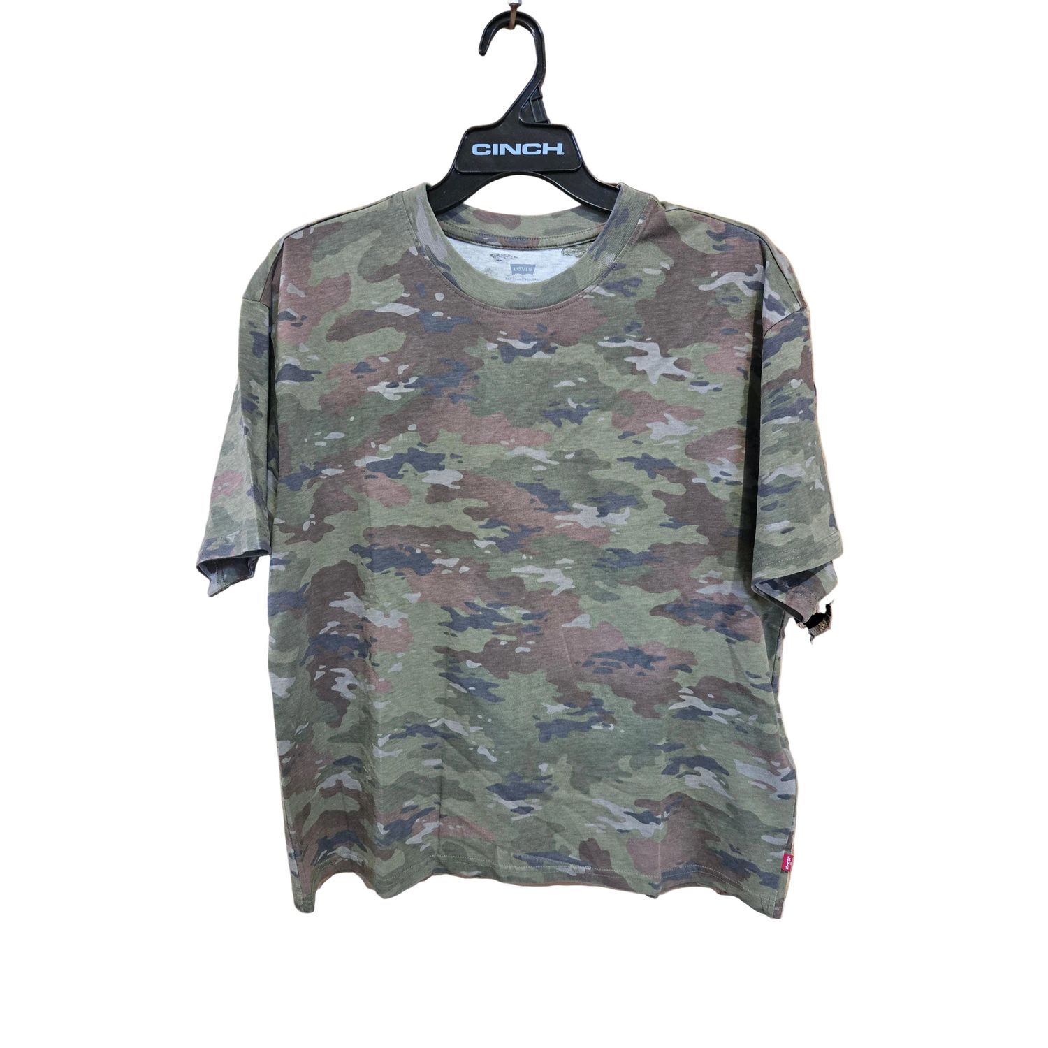 Levi's Men's Short Sleeve Graphic Cropped Tee - Camo