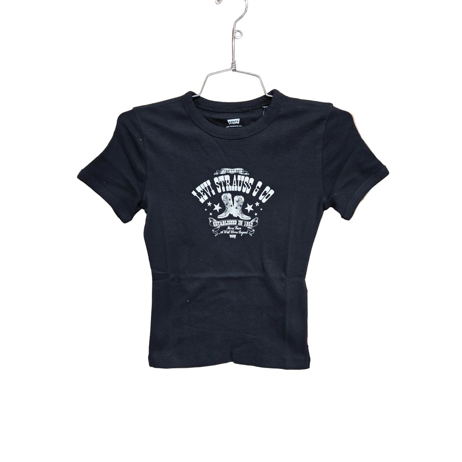 Levi Women's Short Sleeve Ringer Rickie Tee Shirt
