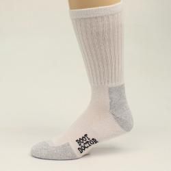 M&amp;F Boot Doctor Men's White Crew Sock- 6 pack