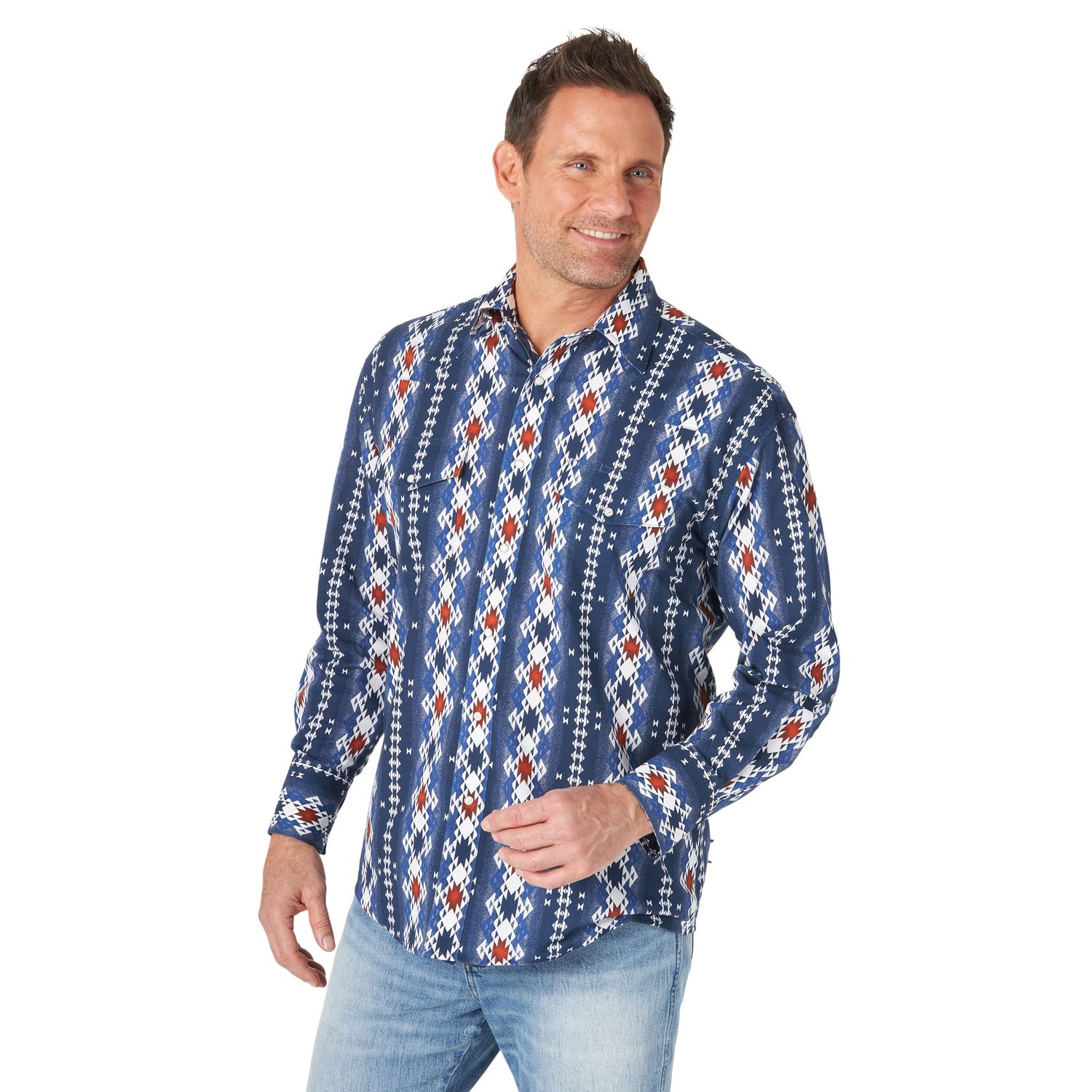 Wrangler Mens Checotah Dress Western LS Shirt - MC1274M