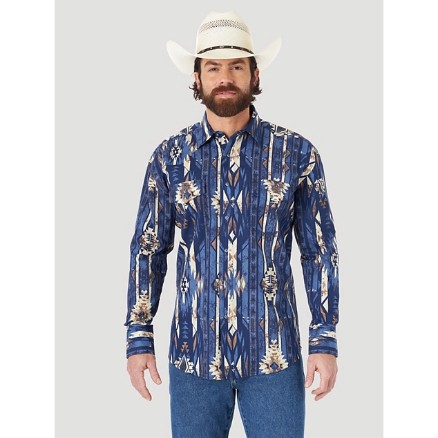 Wrangler Mens Checotah Western LS Shirt - MC1280M