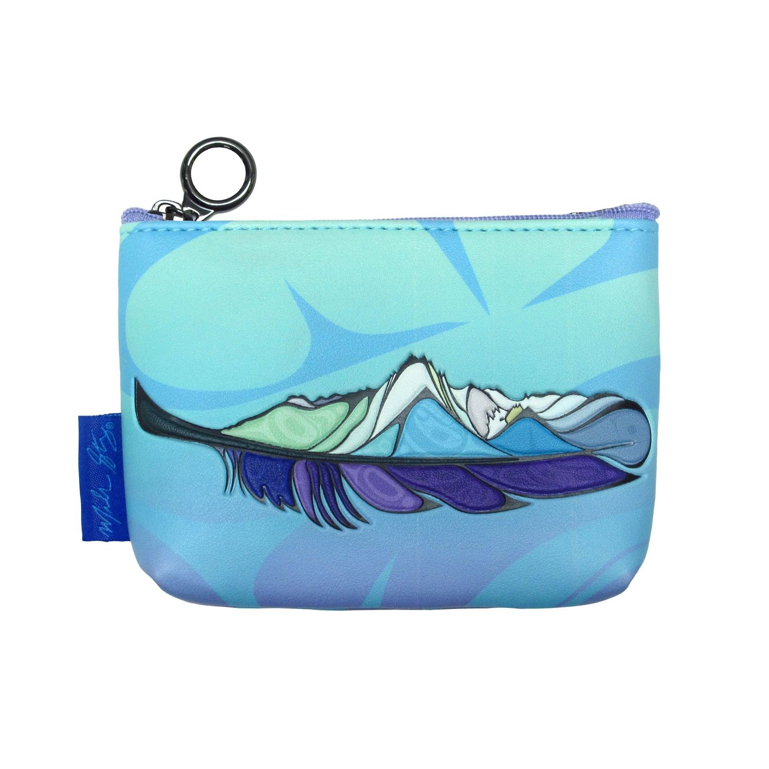 Michelle Stoney Healing Feather Coin Purse - Blue