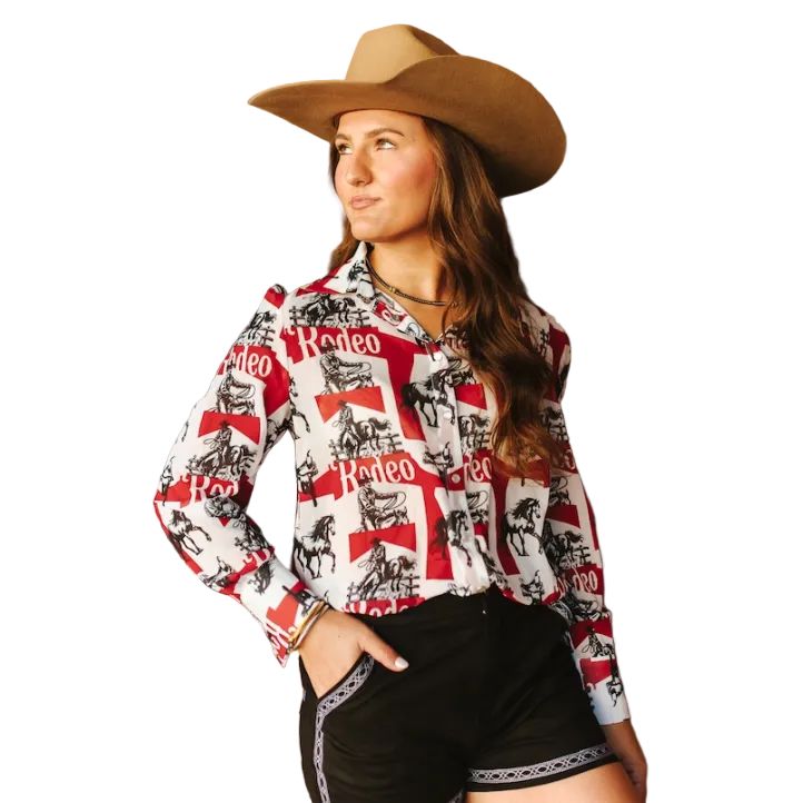Lucky &amp; Blessed Women's Long Sleeve Shirt - Red