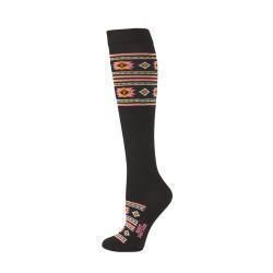 M&amp;F Boot Doctor Women's Over the Calf Southwest Neon Print Socks- Multi