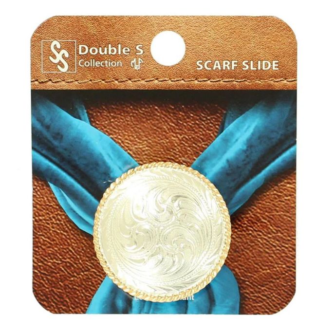 M&amp;F Western Scarf Slide Concho Roped Edge