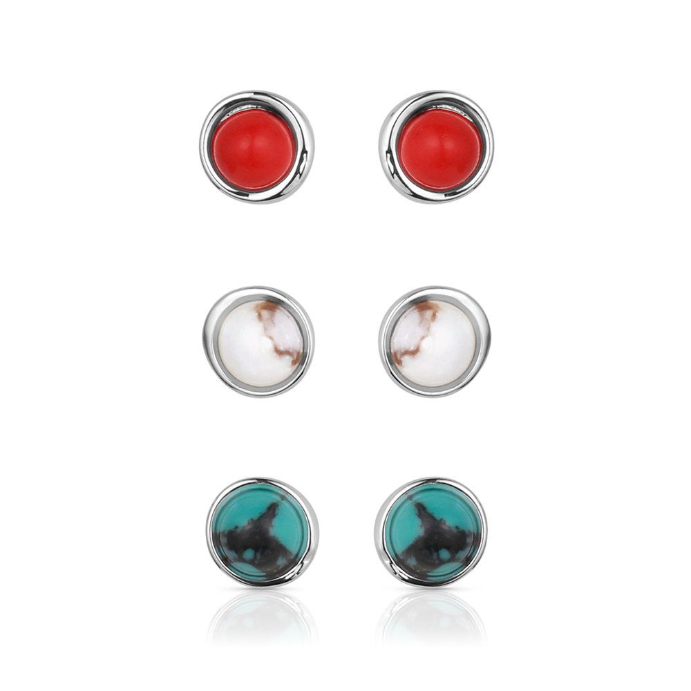 Montana Silversmiths Patriotic Post Earring Set