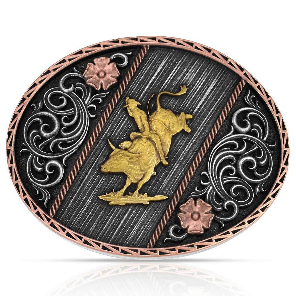Montana Silversmiths Trio Color Rodeo Buckle