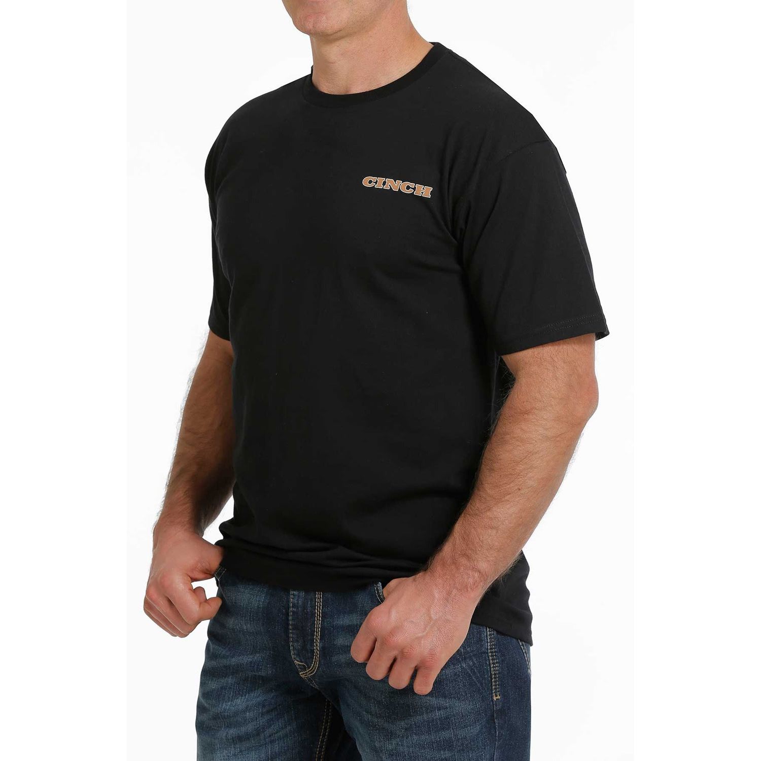 Cinch Mens SS Tee Black - MTT1690462