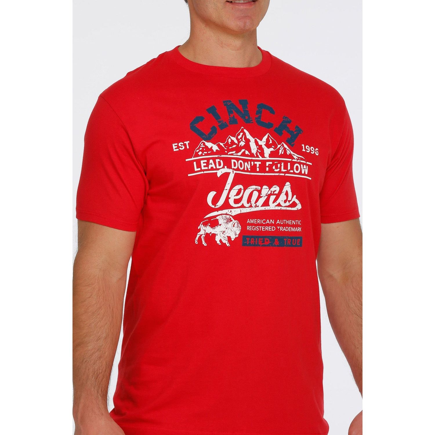 Cinch Mens SS Tee Red - MTT1690488