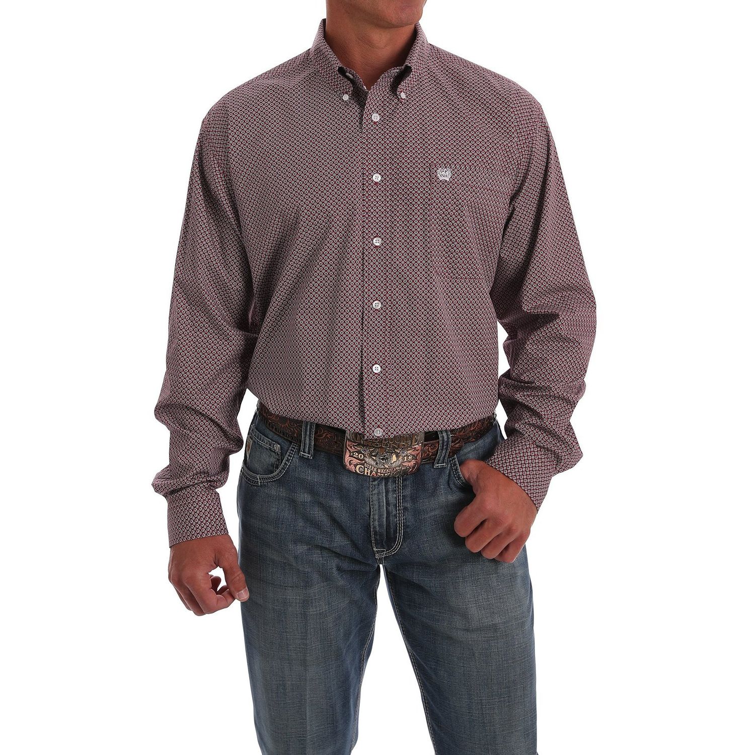 Cinch Mens LS Print Shirt - MTW1105031
