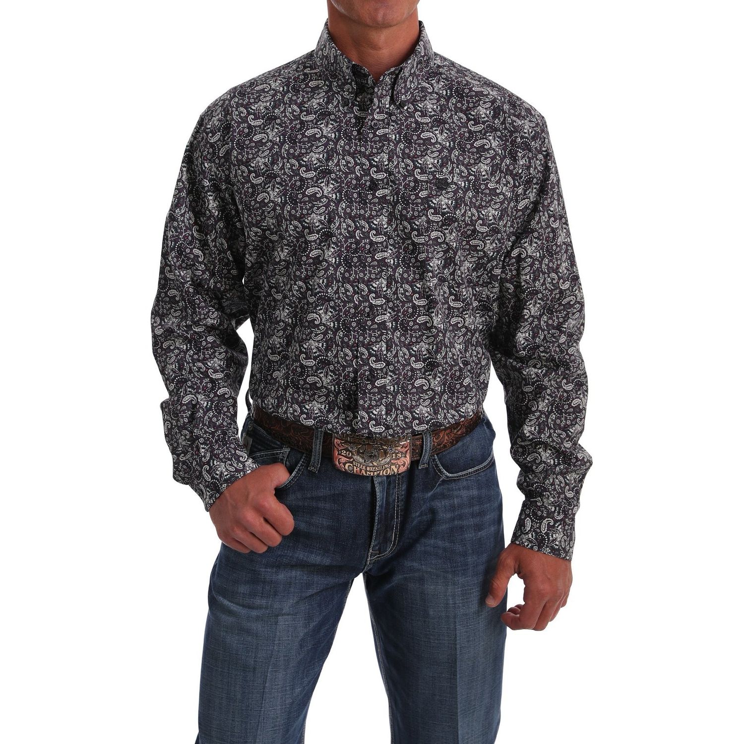 Cinch Mens LS Print Shirt - MTW1105052