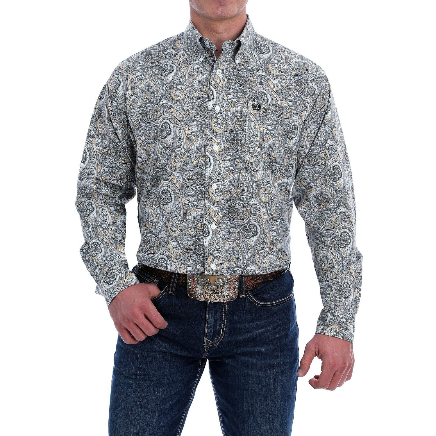Cinch Mens LS Print Shirt - MTW1105185