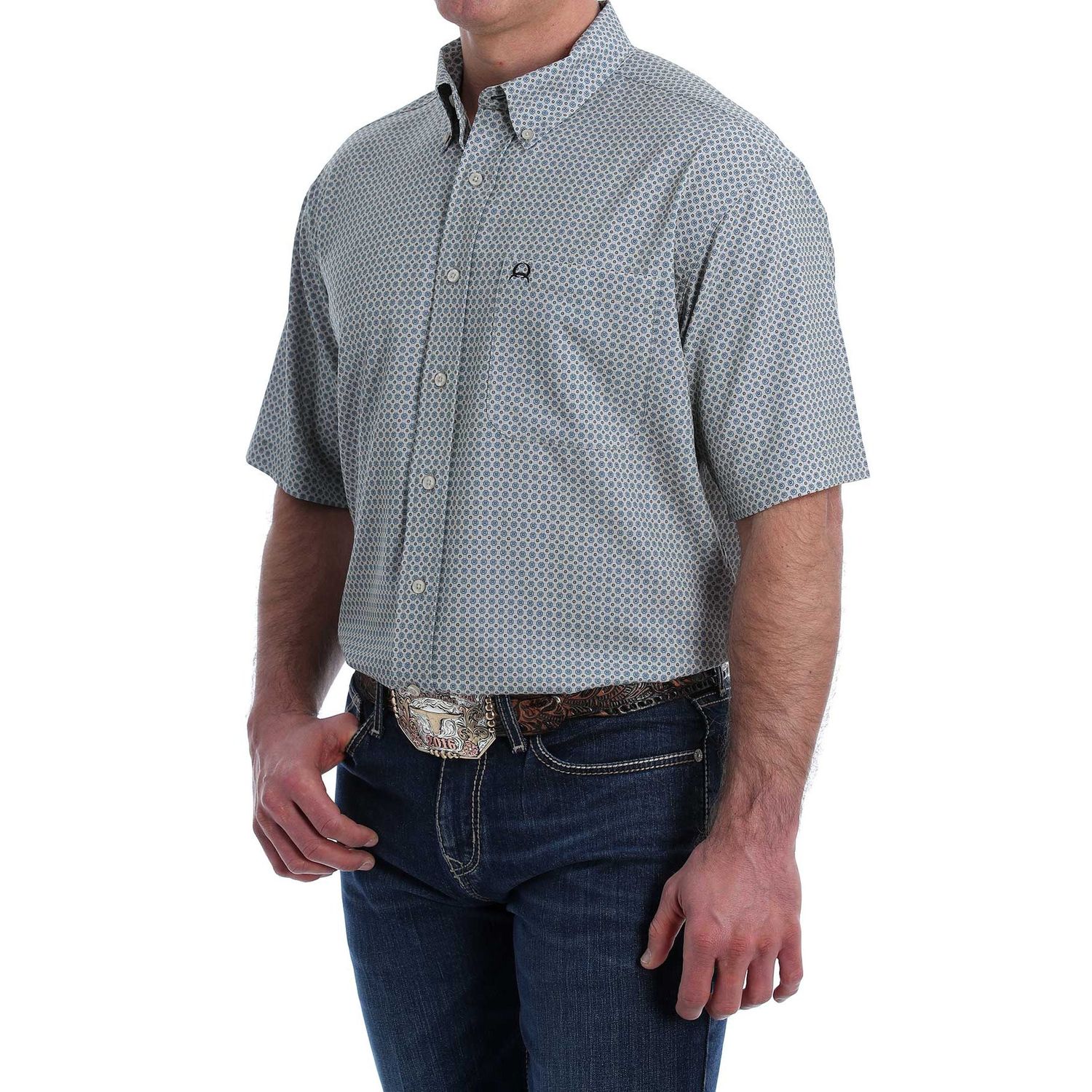 Cinch Mens SS Print Arenaflex Shirt - MTW1704074