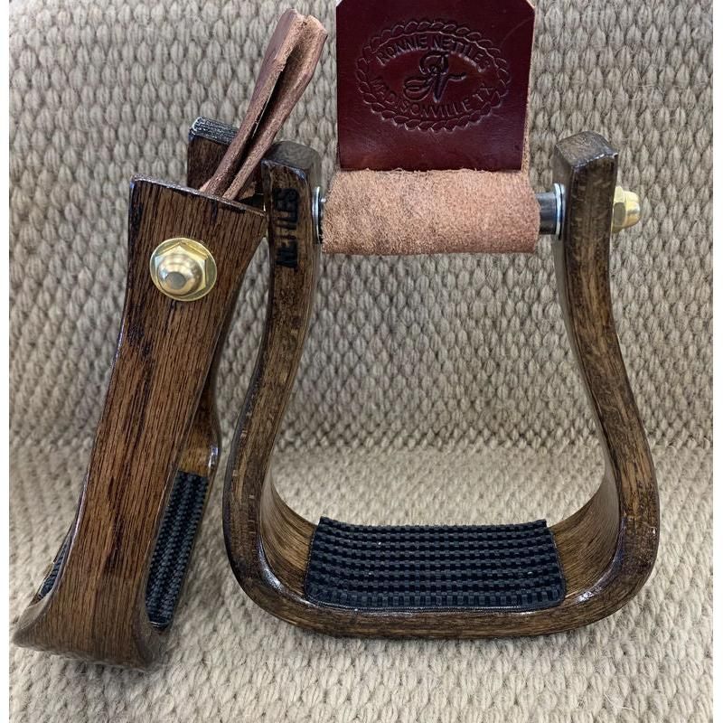 Nettles 2.5" Barrel Racer Gripper Stirrups - Cocoa